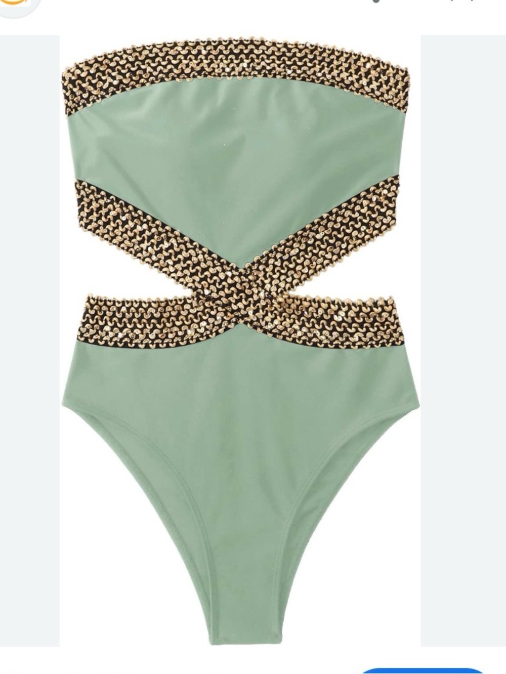 Milumia One-Piece Swimsuit COLOR-‼️Sage Green ‼️with Textured Trim New